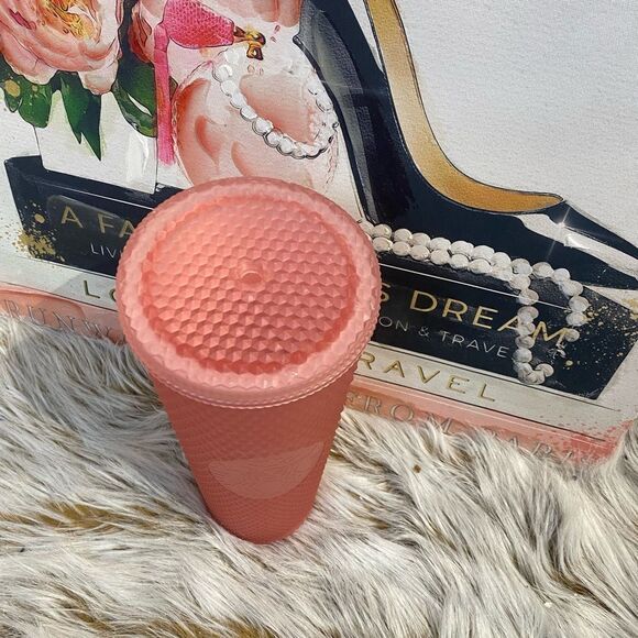 Starbucks Pink Studded Tumbler 24 oz
Textured Pink Tumbler - Picture 2 of 4